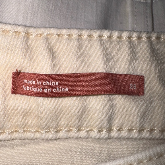 Anthropologie Pilcro The Breaker Barrel Cream Jeans 25 - Picture 10 of 11